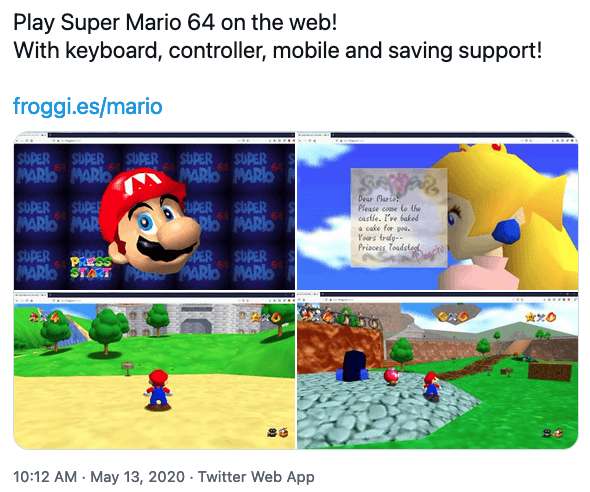 スマホのブラウザでも動くマリオ64を見に行ったら 古いホムペの残党を発見した ここは90年代 Gameko